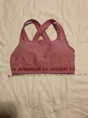 Under Armour Mauve Pink Crossback Logo Sports Bra